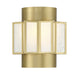 Gideon Two Light Wall Sconce in Warm Brass