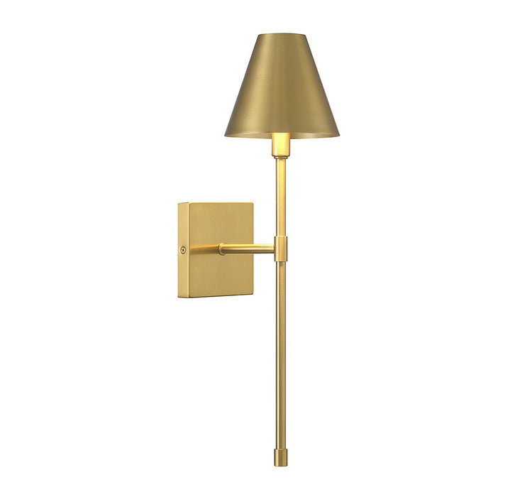 Jefferson One Light Wall Sconce in Warm Brass