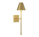 Jefferson One Light Wall Sconce in Warm Brass