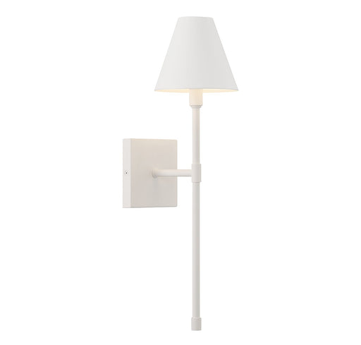 Jefferson One Light Wall Sconce in Bisque White