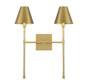 Jefferson Two Light Wall Sconce in Warm Brass