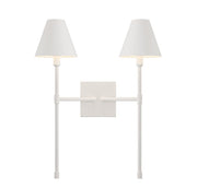 Jefferson Two Light Wall Sconce in Bisque White