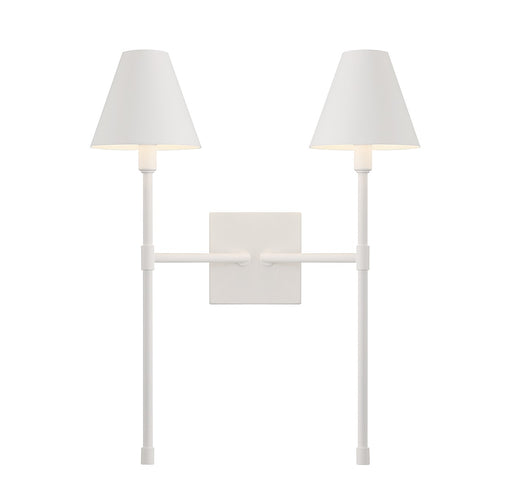 Jefferson Two Light Wall Sconce in Bisque White
