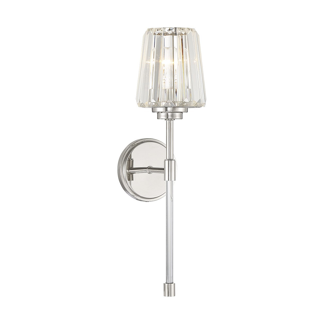 Garnet One Light Wall Sconce in Polished Nickel