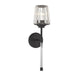 Garnet One Light Wall Sconce in Matte Black
