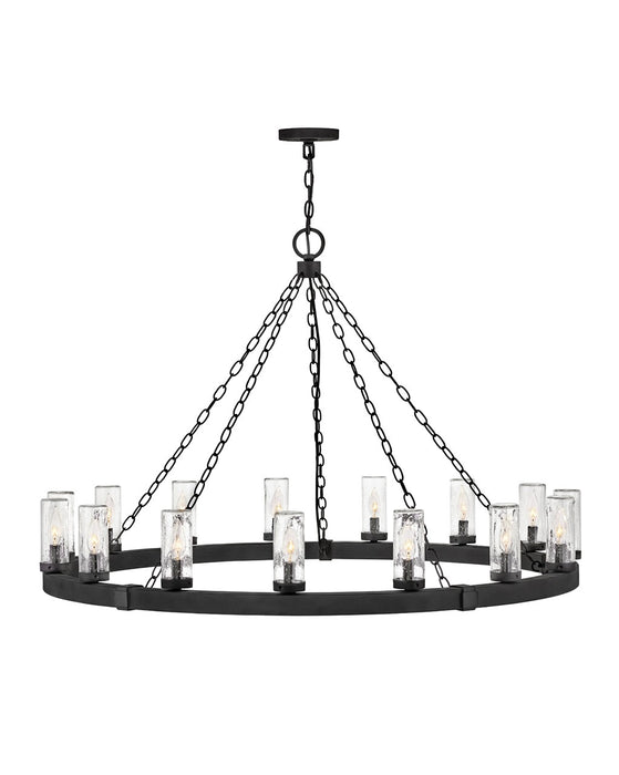 Sawyer LED Hanging Lantern in Black by Hinkley Lighting