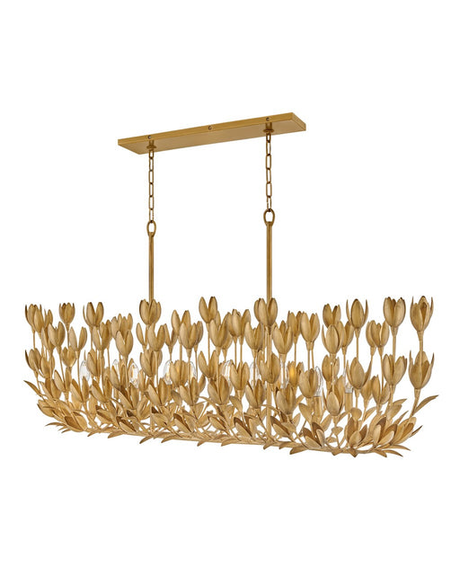Flora LED Linear Pendant in Burnished Gold by Hinkley Lighting