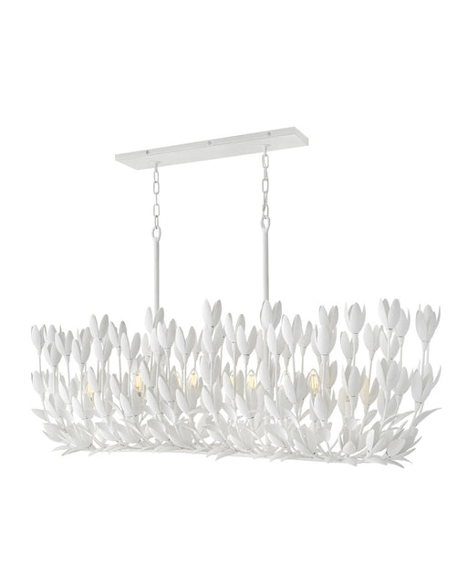 Flora LED Linear Pendant in Textured Plaster by Hinkley Lighting