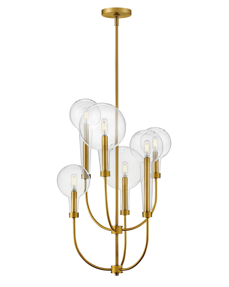 Alchemy LED Pendant in Lacquered Brass by Hinkley Lighting