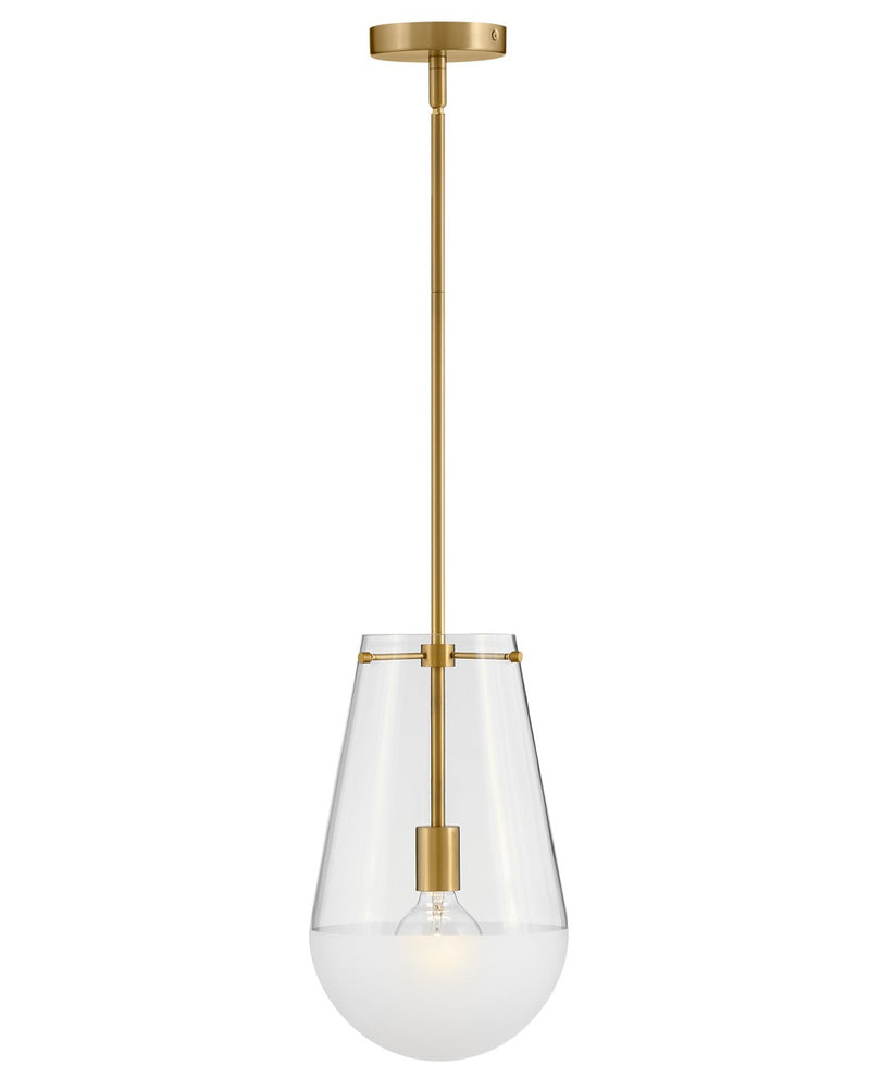 Beck LED Pendant in Lacquered Brass by Hinkley Lighting