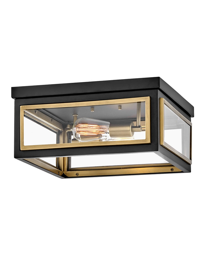 Shaw LED Flush Mount in Black by Hinkley Lighting