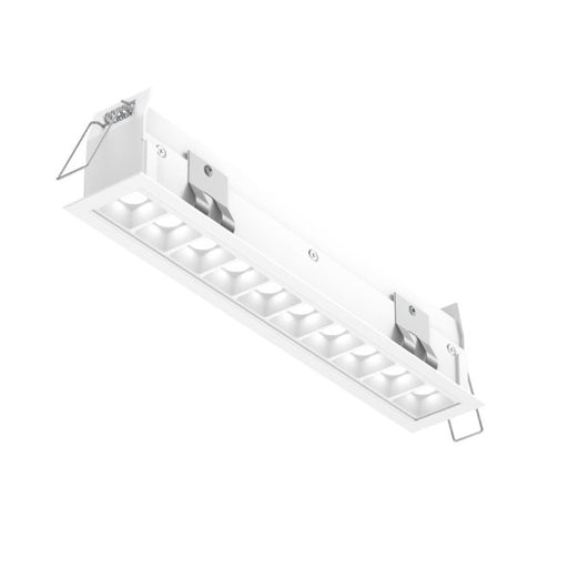 Recessed Linear with 10 Mini Spot Lights in White
