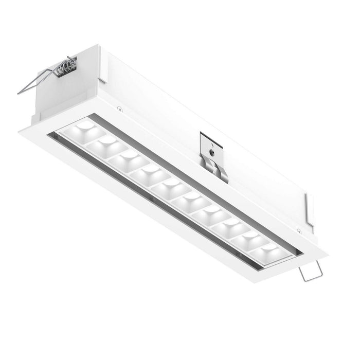 Recessed Linear with 10 Mini Swivel Spot Lights in White
