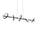 Five Light Linear Pendant in Black