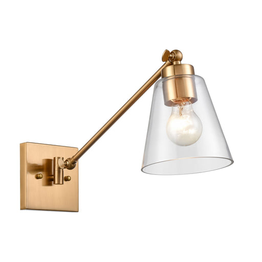 East Point One Light Wall Sconce in Satin Brass