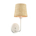 Abaca One Light Wall Sconce in Textured White