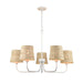 Abaca Five Light Chandelier in Textured White