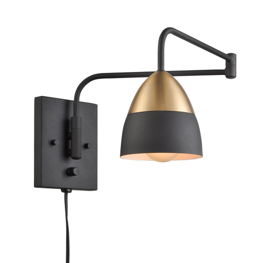 Milla One Light Wall Sconce in Charcoal Black