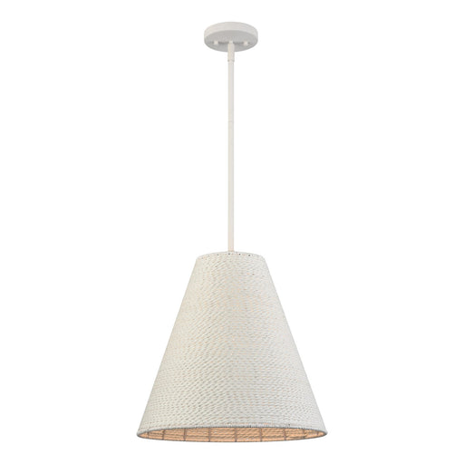 Sophie One Light Pendant in White Coral