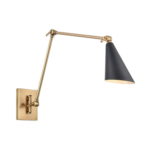 Calder One Light Wall Sconce in Natural Brass