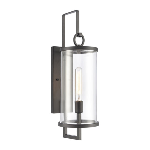 Hopkins One Light Outdoor Wall Sconce in Charcoal Black