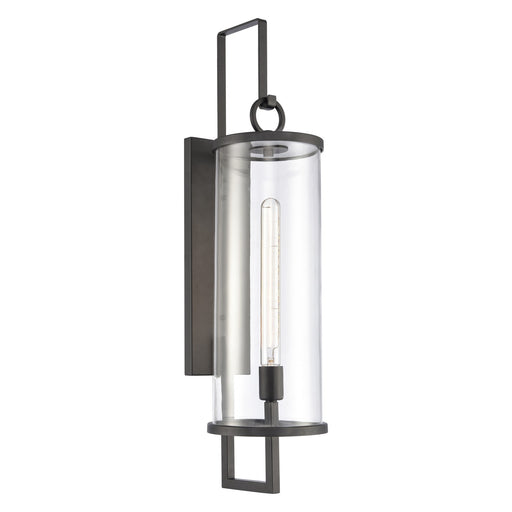 Hopkins One Light Outdoor Wall Sconce in Charcoal Black