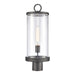 Hopkins One Light Outdoor Post Mount in Charcoal Black