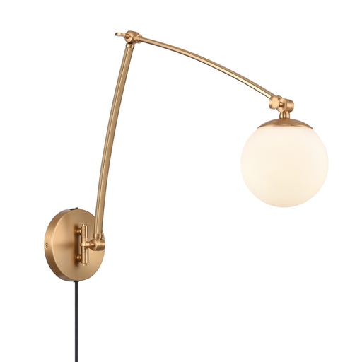 Caroline One Light Wall Sconce in Brushed Gold