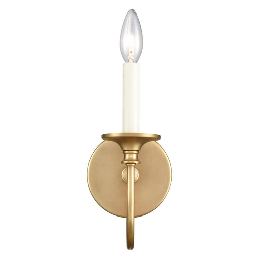 Cecil One Light Vanity in Natural Brass