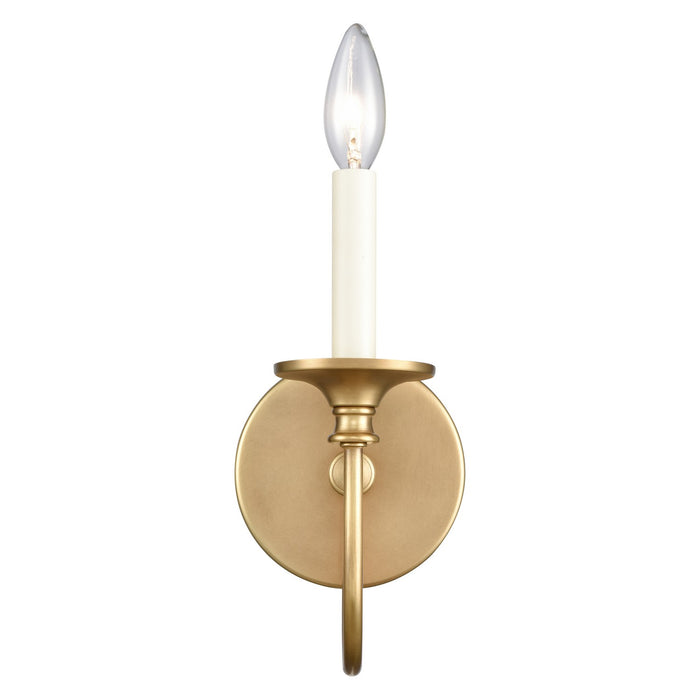 Cecil One Light Vanity in Natural Brass