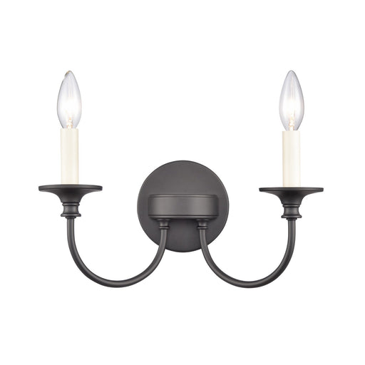 Cecil Two Light Vanity in Matte Black