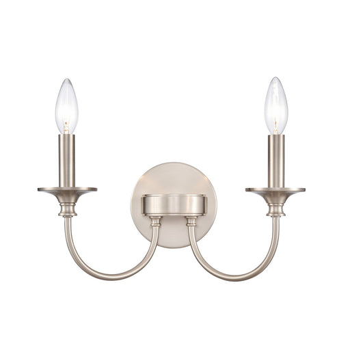 Cecil Two Light Vanity in Brushed Nickel