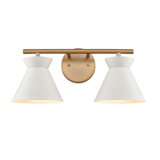Forme Two Light Vanity in Brushed Gold