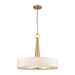 Leo Four Light Pendant in Brushed Gold