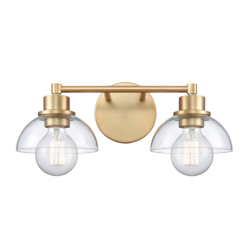 Julian Two Light Vanity in Brushed Gold