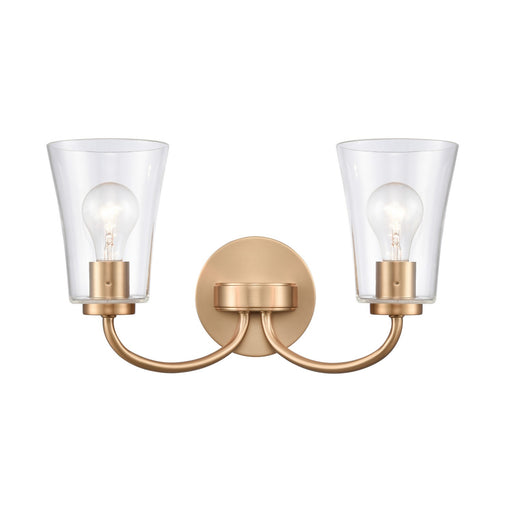 Emily Two Light Vanity in Brushed Gold