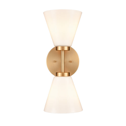 Houghton Two Light Vanity in Brushed Gold