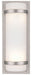 Fieldale Lodge 2-Light Wall Sconce in Brushed Nickel & Etched White Glass - Lamps Expo