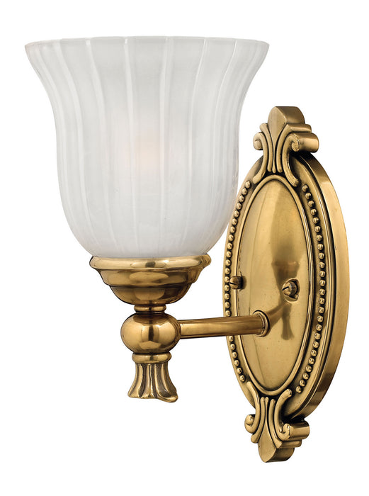 Francoise Single Light Vanity in Burnished Brass