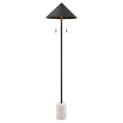 Jordana Two Light Floor Lamp in Black