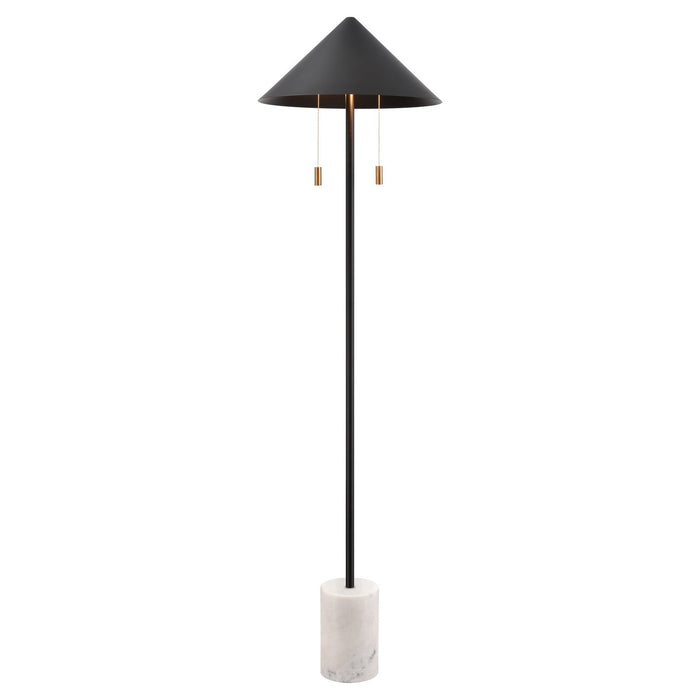 Jordana Two Light Floor Lamp in Black