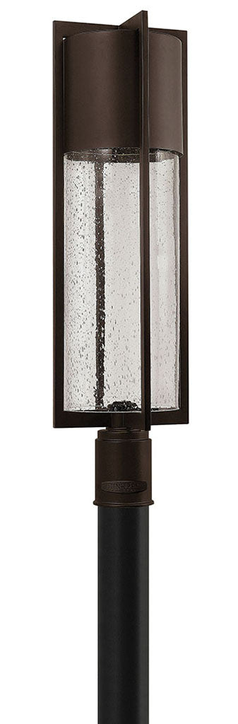 Shelter Large Post or Pier Mount Lantern in Buckeye Bronze