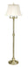 Newport 66 Inch Antique Brass Six-Way Floor Lamp with Off-White Linen Softback Shade