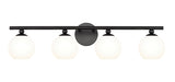 Neoma Four Light Vanity in Matte Black by Z-Lite Lighting