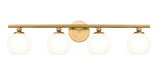 Neoma Four Light Vanity in Modern Gold by Z-Lite Lighting
