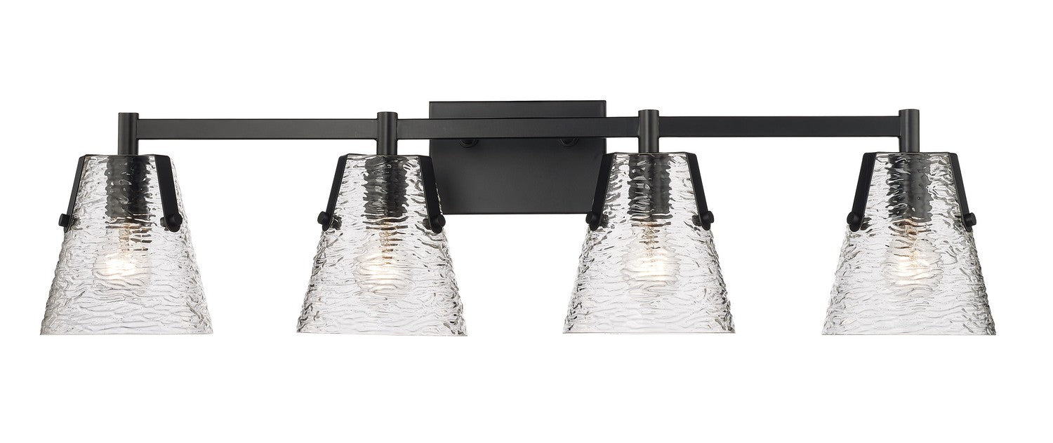Analia Four Light Vanity in Matte Black by Z-Lite Lighting