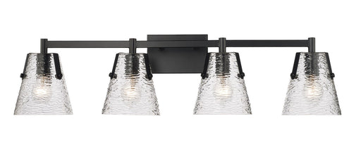 Analia Four Light Vanity in Matte Black by Z-Lite Lighting