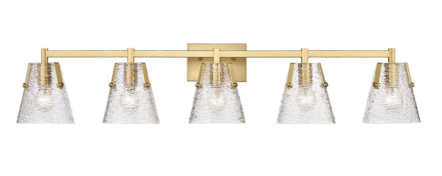 Analia Five Light Vanity in Modern Gold by Z-Lite Lighting