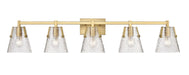 Analia Five Light Vanity in Modern Gold by Z-Lite Lighting