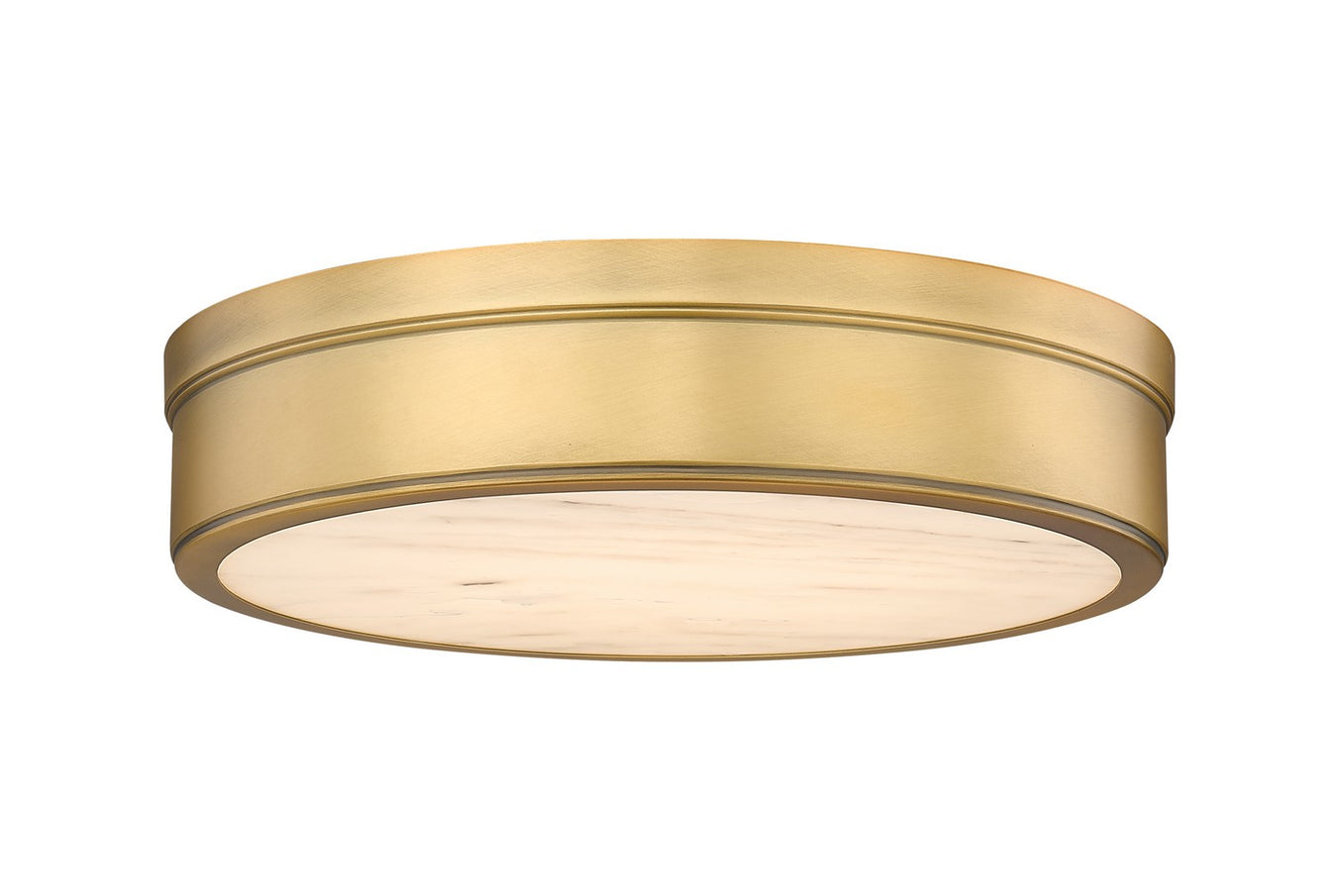 Anders LED Flush Mount in Rubbed Brass by Z-Lite Lighting